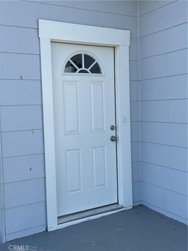 view of doorway to property