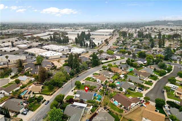 aerial overview of property's location featuring nearby suburban area