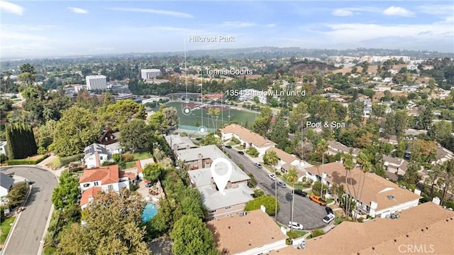 aerial view featuring a residential view