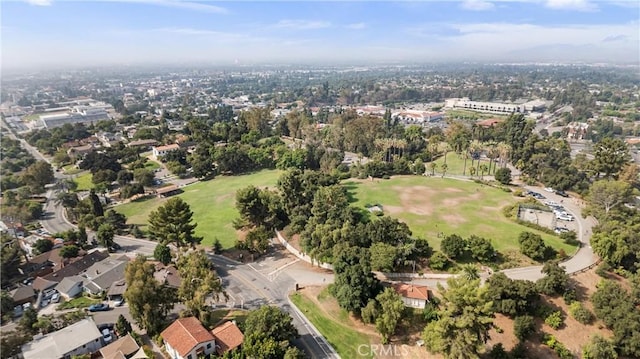drone / aerial view featuring view of golf course