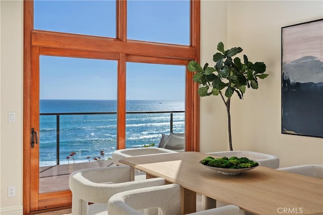 35451 Camino Capistrano, Dana Point, CA 92624 - dining room with a water view and plenty of natural light