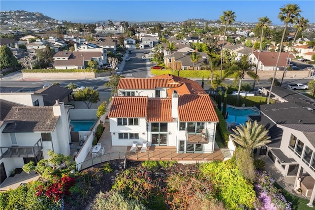 drone / aerial view featuring a residential view