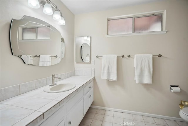 11300 Dulcet Ave, Porter Ranch, CA 91326 - bathroom with vanity and tile patterned flooring