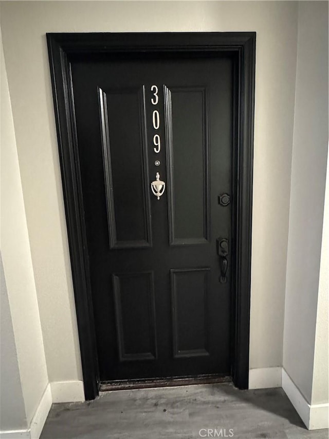 view of doorway to property