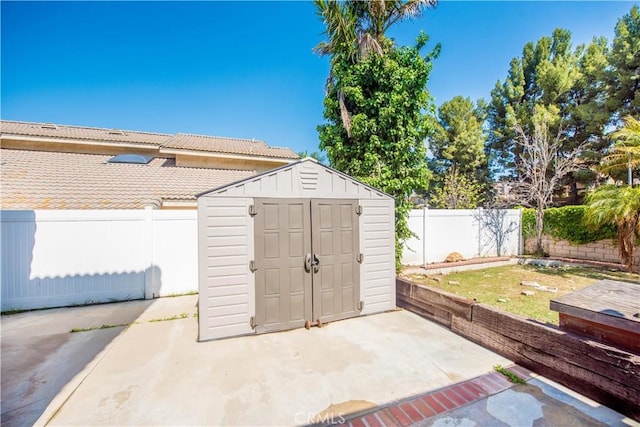 3251 Mountainside Dr, Corona, CA 92882 - view of shed featuring a fenced backyard