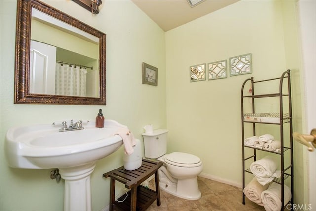 3251 Mountainside Dr, Corona, CA 92882 - full bath with toilet, baseboards, and tile patterned flooring