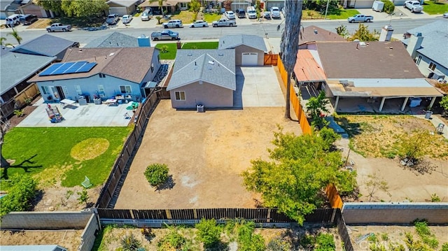 bird's eye view with a residential view