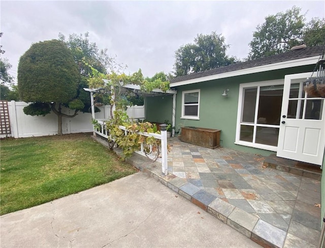view of patio with fence