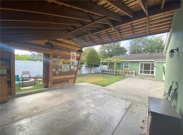 view of patio / terrace with fence