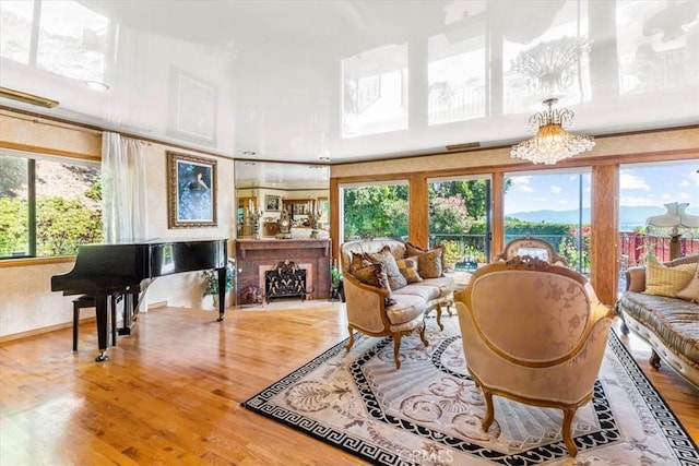 17861 Cathedral Pl, Encino, CA 91316 - sunroom / solarium with a chandelier