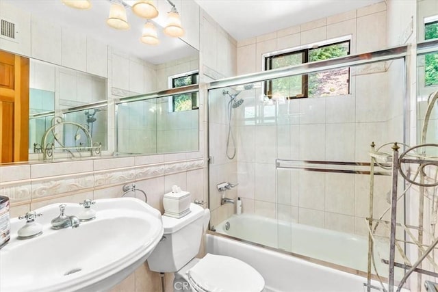 17861 Cathedral Pl, Encino, CA 91316 - full bath with plenty of natural light and combined bath / shower with glass door