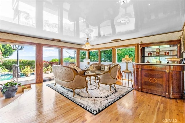 17861 Cathedral Pl, Encino, CA 91316 - sunroom with wood finished floors and plenty of natural light