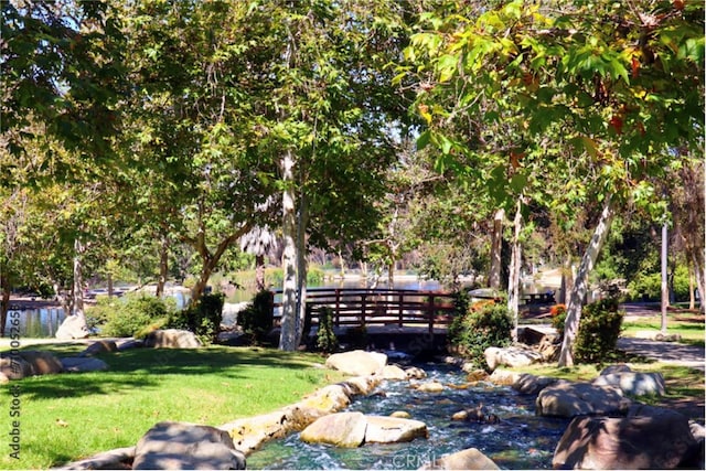 view of home's community featuring a lawn