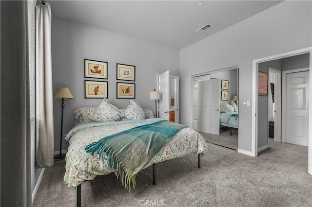 12931 Runway Rd, Playa Vista, CA 90094 - bedroom with carpet, a closet, and baseboards