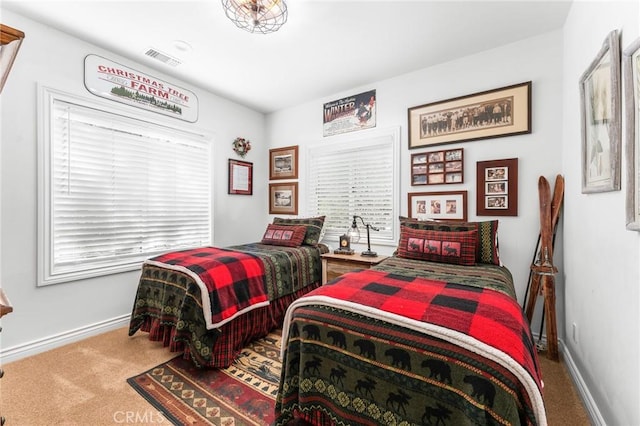 1405 Rock Ridge Dr, Lake Arrowhead, CA 92352 - carpeted bedroom with visible vents and baseboards