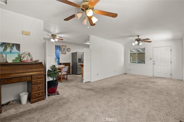 568 4th St, Willows, CA 95988 - living area with carpet and a ceiling fan