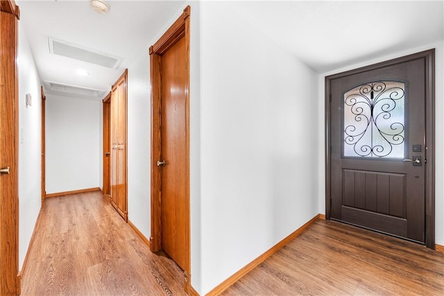 12172 Manley St, Garden Grove, CA 92845 - entryway featuring light wood-style floors, baseboards, and recessed lighting