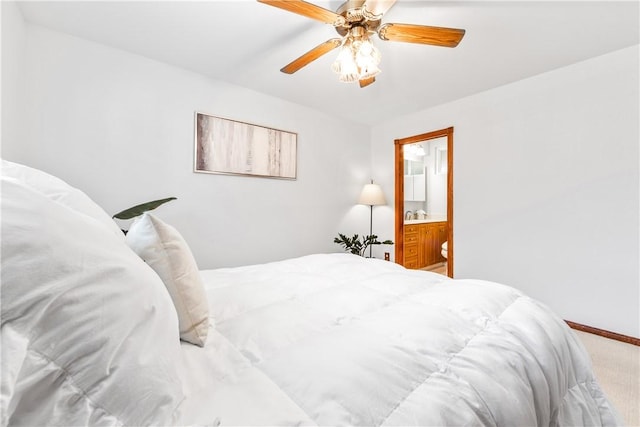 12172 Manley St, Garden Grove, CA 92845 - carpeted bedroom featuring a ceiling fan and ensuite bath