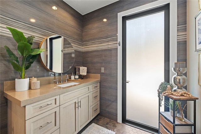 bathroom featuring vanity