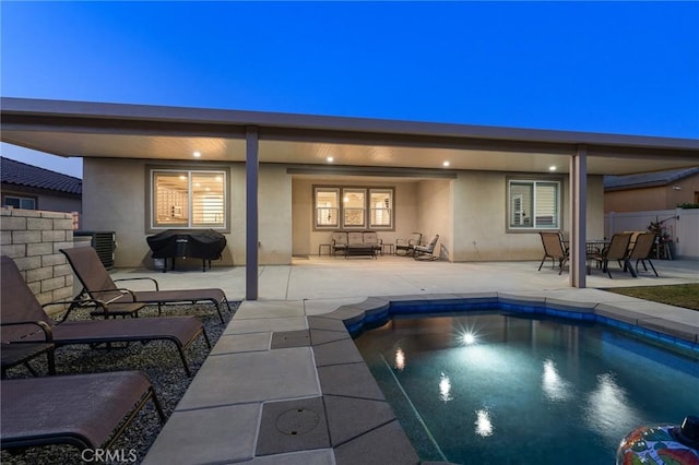 22811 Rolling Brook Ln, Wildomar, CA 92595 - view of pool with a patio, grilling area, and central AC unit
