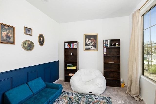 4872 Goldfinch St, Hemet, CA 92545 - sitting room featuring carpet and wainscoting