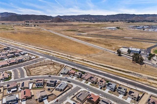 4872 Goldfinch St, Hemet, CA 92545 - aerial overview of property's location featuring a mountainous background and nearby suburban area