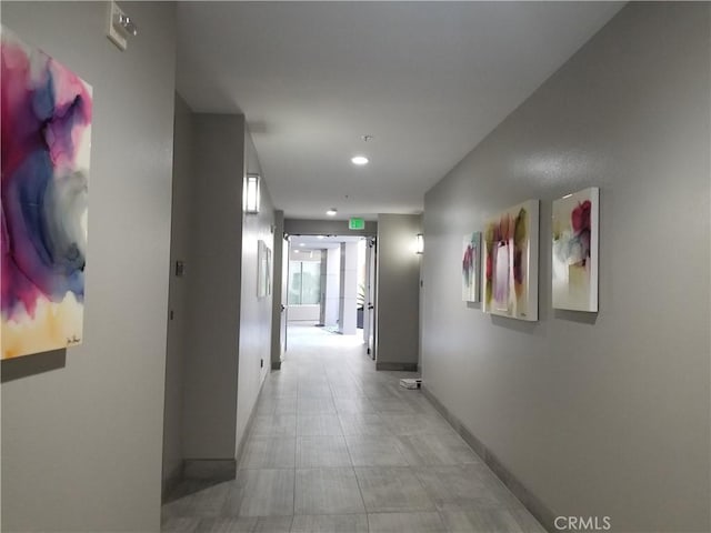 21 Gramercy Unit 115, Irvine, CA 92612 - hall featuring baseboards and recessed lighting
