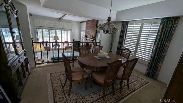 100 S Lucia Ave Unit 1, Redondo Beach, CA 90277 - dining space with a chandelier and light colored carpet