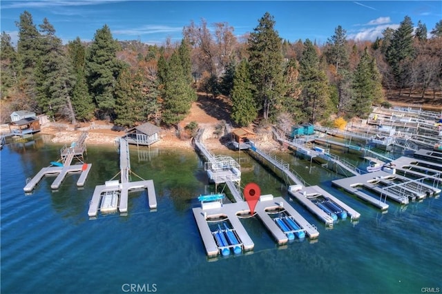 27417 Matterhorn Dr, Lake Arrowhead, CA 92352 - view of dock with a water view