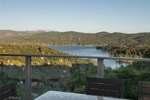 27417 Matterhorn Dr, Lake Arrowhead, CA 92352 - water view featuring a mountain view and a wooded view