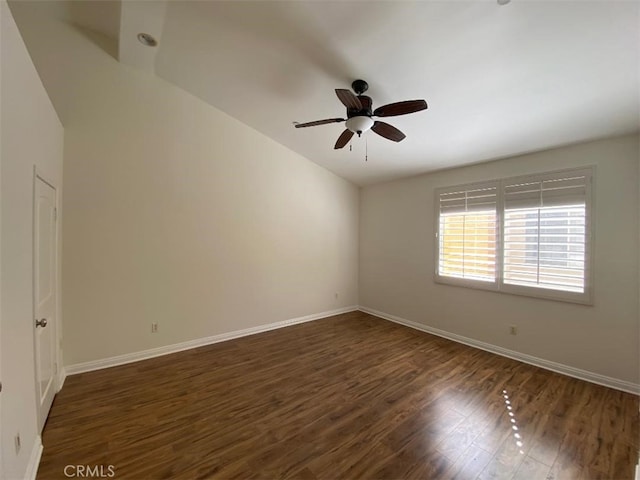 14535 Margate St Unit 12, Sherman Oaks, CA 91411 - spare room with dark wood finished floors, a ceiling fan, and baseboards