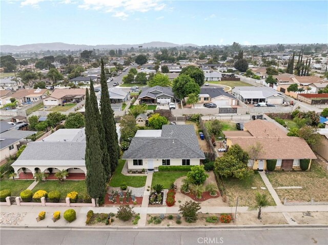 11348 Ramona Ave, Pomona, CA 91766 - bird's eye view with a mountain view and a residential view