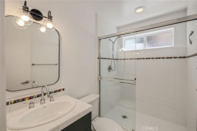 1429 Manhattan Ave, Hermosa Beach, CA 90254 - bathroom featuring vanity, toilet, and a shower stall
