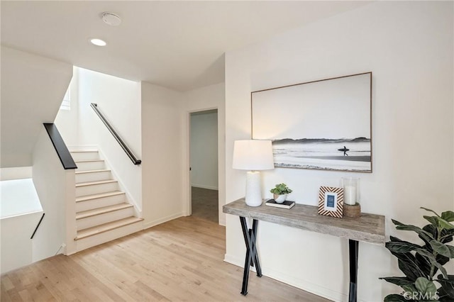 1429 Manhattan Ave, Hermosa Beach, CA 90254 - interior space featuring stairs, light wood-style floors, and recessed lighting