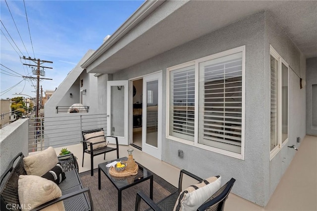 1429 Manhattan Ave, Hermosa Beach, CA 90254 - view of patio with an outdoor hangout area and a balcony