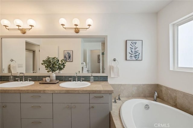 1429 Manhattan Ave, Hermosa Beach, CA 90254 - full bath with a bath, double vanity, and a sink