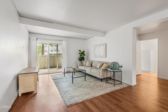 229 S Ventura Rd Unit 105, Port Hueneme, CA 93041 - living area featuring wood finished floors and baseboards