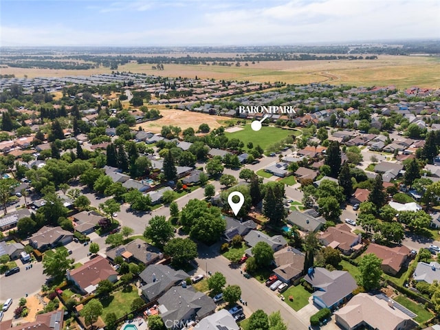 aerial view featuring a residential view