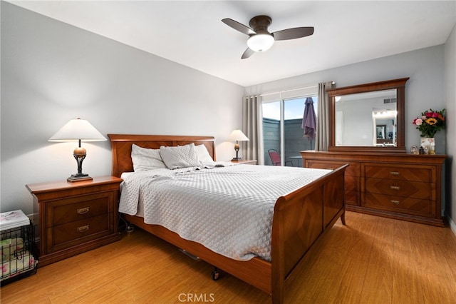 15796 Midwood Dr Unit 6, Granada Hills, CA 91344 - bedroom featuring light wood-type flooring and ceiling fan