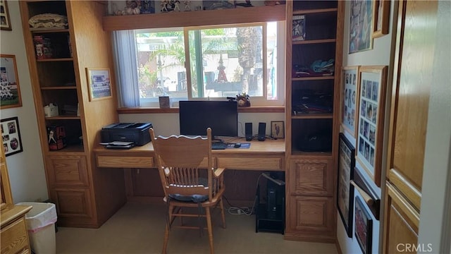 office featuring healthy amount of natural light