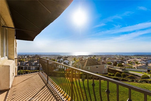 balcony featuring a residential view