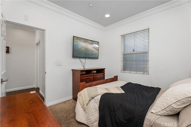94 Paseo Vis, San Clemente, CA 92673 - carpeted bedroom with ornamental molding, baseboards, and recessed lighting
