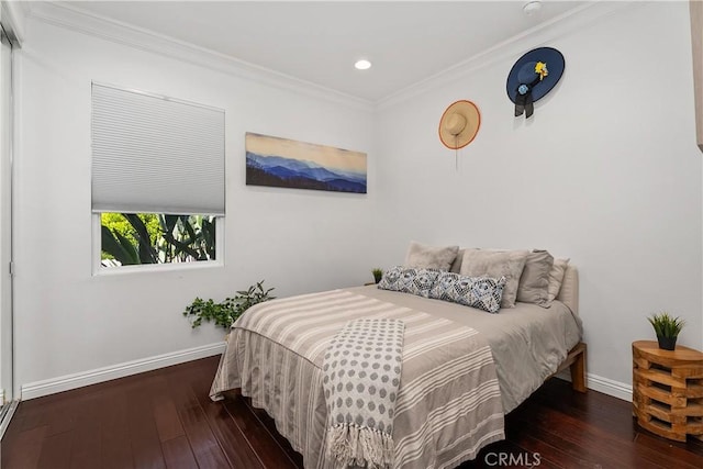 94 Paseo Vis, San Clemente, CA 92673 - bedroom with crown molding, baseboards, hardwood / wood-style floors, and recessed lighting