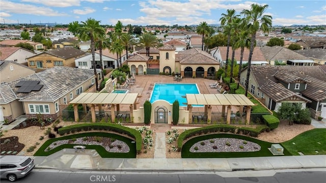 birds eye view of property featuring a residential view