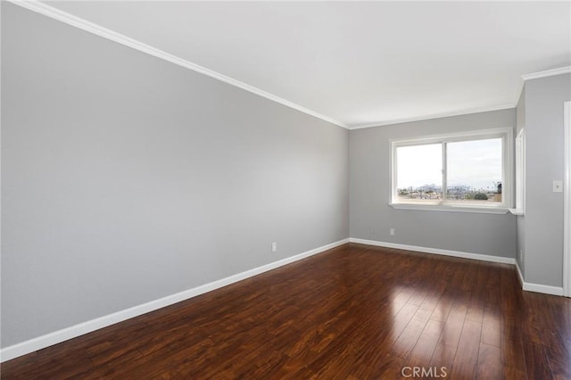 785 W 19th St Unit 10, San Pedro, CA 90731 - unfurnished room with baseboards, crown molding, and dark wood finished floors