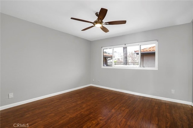 785 W 19th St Unit 10, San Pedro, CA 90731 - spare room featuring baseboards, ceiling fan, and wood finished floors