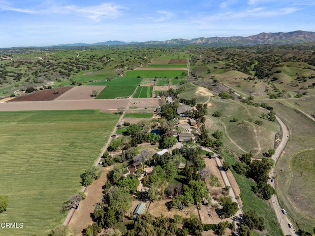 3325 Figueroa Mountain Rd, Los Olivos, CA 93441 - aerial view of property's location with rural landscape and a mountainous background