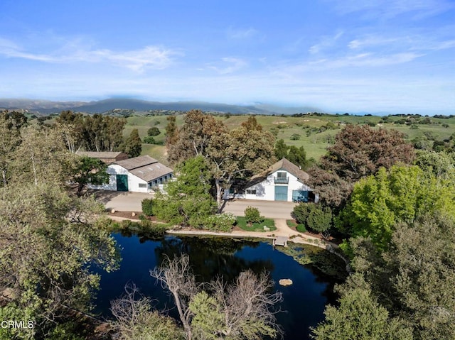 3325 Figueroa Mountain Rd, Los Olivos, CA 93441 - view from above of property with a nearby body of water