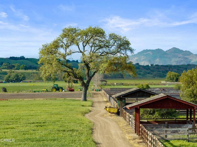 3325 Figueroa Mountain Rd, Los Olivos, CA 93441 - view of property's community with a view of countryside, a mountain view, and a yard