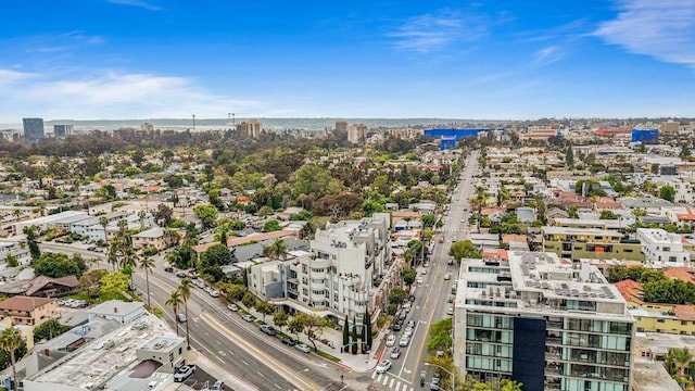 drone / aerial view featuring a view of city